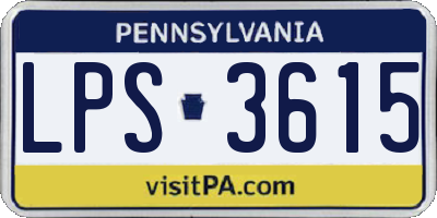 PA license plate LPS3615
