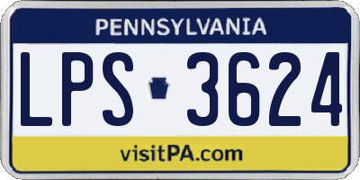 PA license plate LPS3624