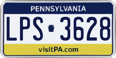 PA license plate LPS3628