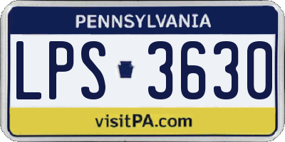 PA license plate LPS3630