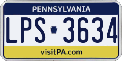 PA license plate LPS3634