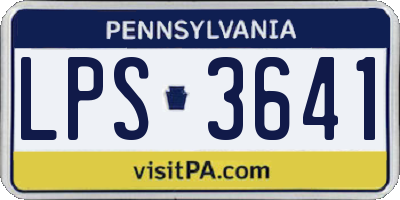 PA license plate LPS3641