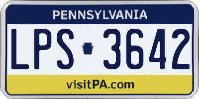 PA license plate LPS3642