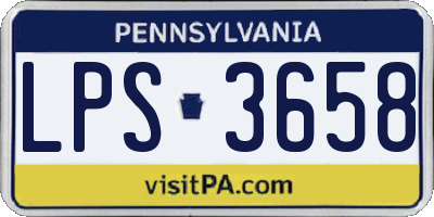 PA license plate LPS3658