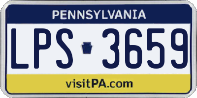 PA license plate LPS3659