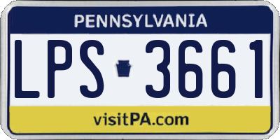 PA license plate LPS3661