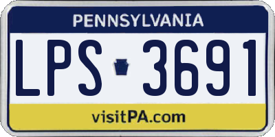 PA license plate LPS3691