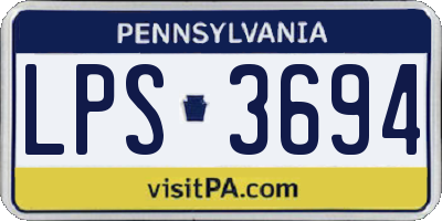 PA license plate LPS3694