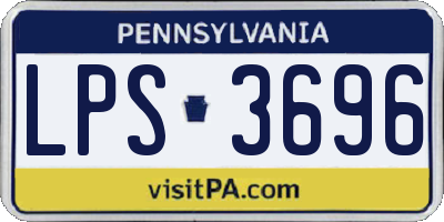 PA license plate LPS3696