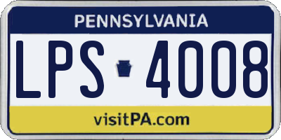 PA license plate LPS4008