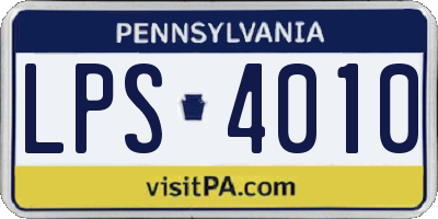 PA license plate LPS4010