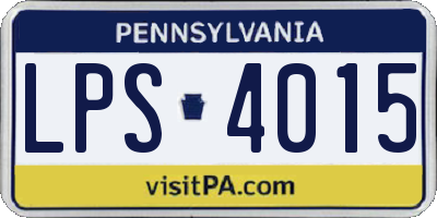 PA license plate LPS4015