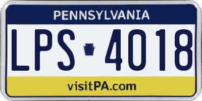 PA license plate LPS4018