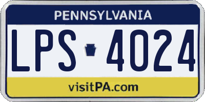 PA license plate LPS4024