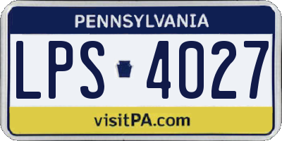 PA license plate LPS4027