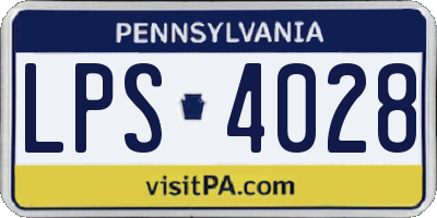 PA license plate LPS4028