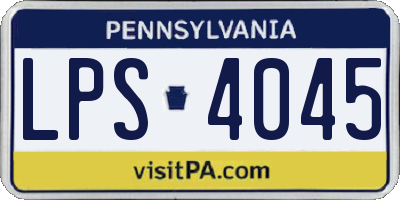 PA license plate LPS4045