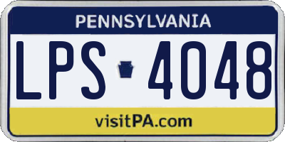 PA license plate LPS4048