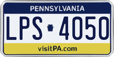 PA license plate LPS4050