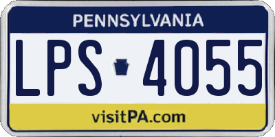 PA license plate LPS4055