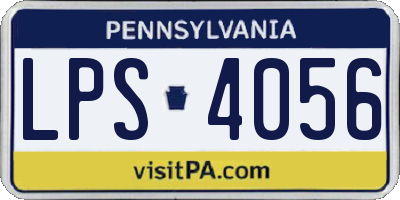PA license plate LPS4056