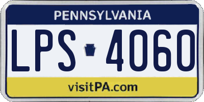 PA license plate LPS4060