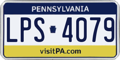 PA license plate LPS4079