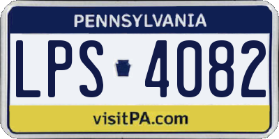 PA license plate LPS4082