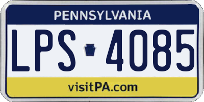 PA license plate LPS4085