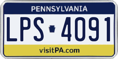 PA license plate LPS4091