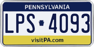 PA license plate LPS4093