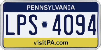 PA license plate LPS4094
