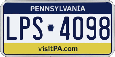 PA license plate LPS4098