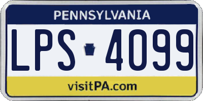 PA license plate LPS4099