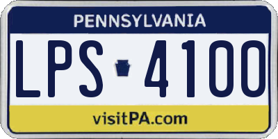 PA license plate LPS4100