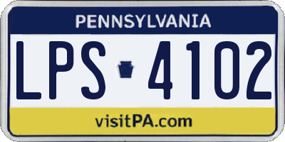PA license plate LPS4102