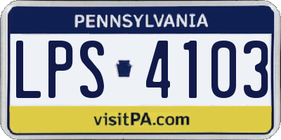 PA license plate LPS4103