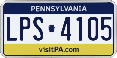 PA license plate LPS4105