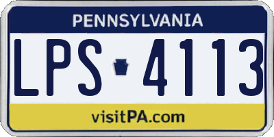 PA license plate LPS4113