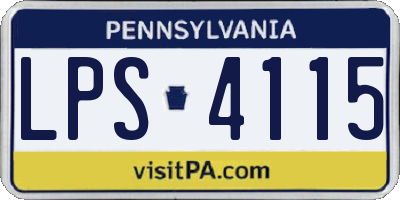 PA license plate LPS4115