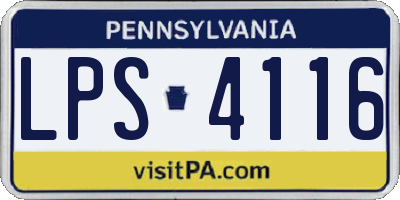 PA license plate LPS4116