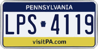 PA license plate LPS4119
