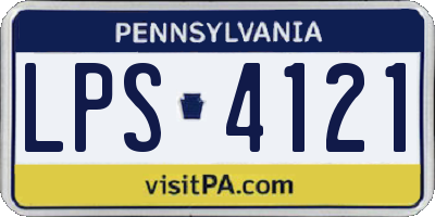 PA license plate LPS4121