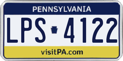 PA license plate LPS4122