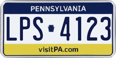 PA license plate LPS4123