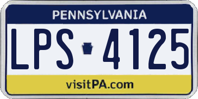 PA license plate LPS4125