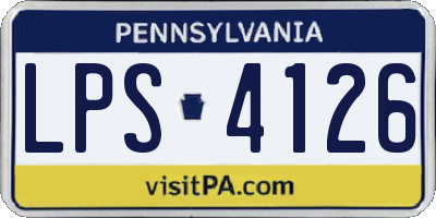 PA license plate LPS4126