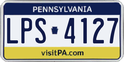 PA license plate LPS4127