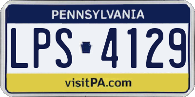 PA license plate LPS4129