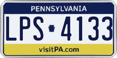 PA license plate LPS4133